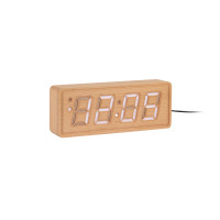 Digitálne hodiny Karlsson Solid Wood Engraved KA6024WD, 8cm